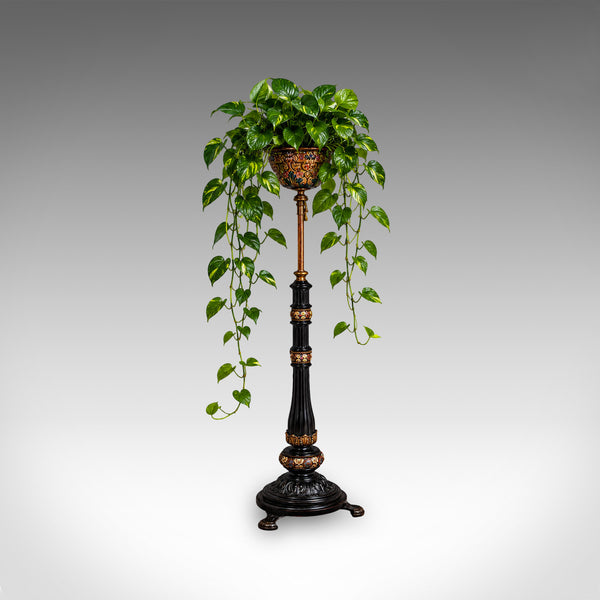 Antique Hanging Plant Stand, English, Aesthetic Movement, Adjustable, Victorian