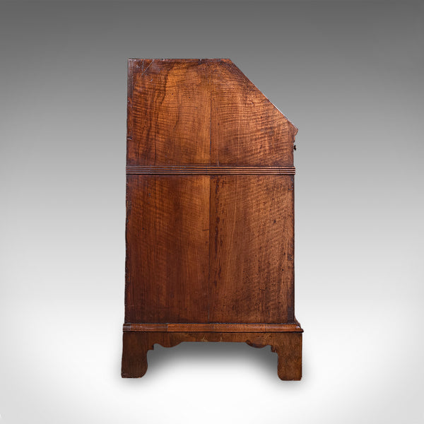 Antique Fall Front Bureau, English, Walnut, Writing Cabinet, Georgian, C.1750