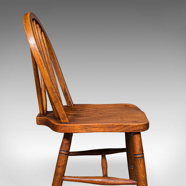 Set of 4 Side Chairs, English Hoop Back Seats, WWII, Broad Arrow, Reception Hall