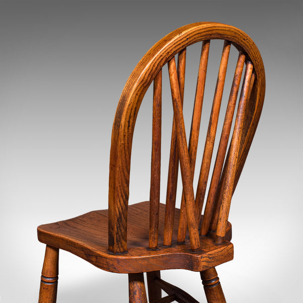 Set of 4 Side Chairs, English Hoop Back Seats, WWII, Broad Arrow, Reception Hall