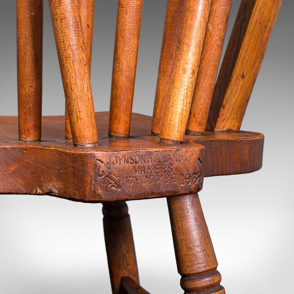 Set of 4 Side Chairs, English Hoop Back Seats, WWII, Broad Arrow, Reception Hall