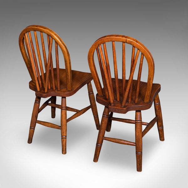 Set of 4 Side Chairs, English Hoop Back Seats, WWII, Broad Arrow, Reception Hall