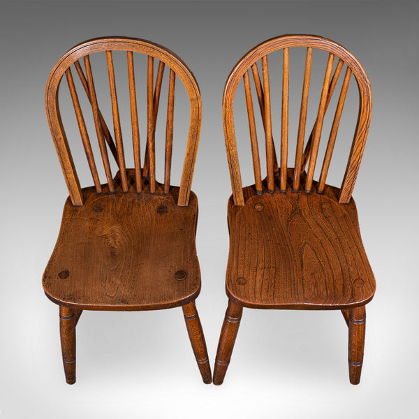 Set of 4 Side Chairs, English Hoop Back Seats, WWII, Broad Arrow, Reception Hall