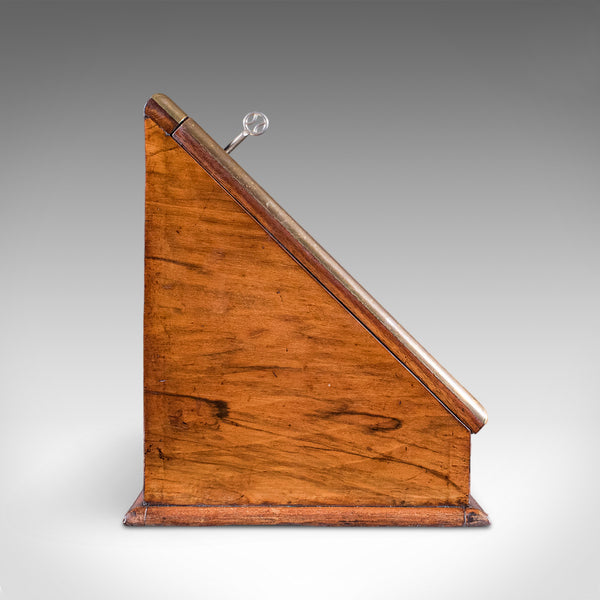 Antique Admiral's Writing Station, English, Walnut, Stationery Case, Regency