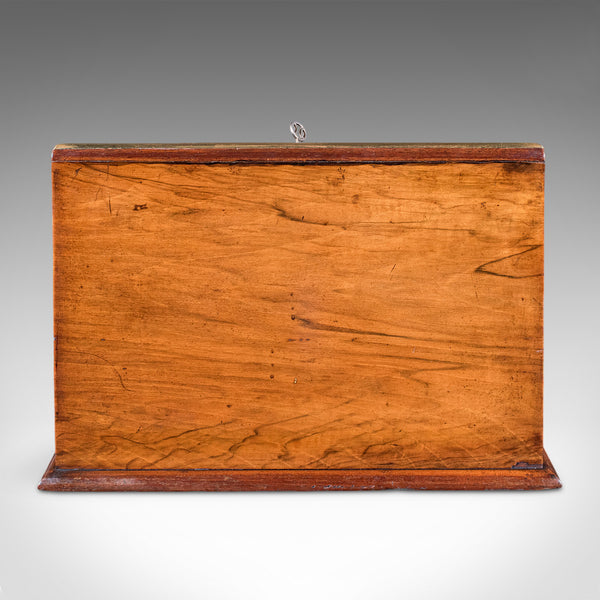 Antique Admiral's Writing Station, English, Walnut, Stationery Case, Regency
