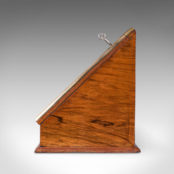 Antique Admiral's Writing Station, English, Walnut, Stationery Case, Regency