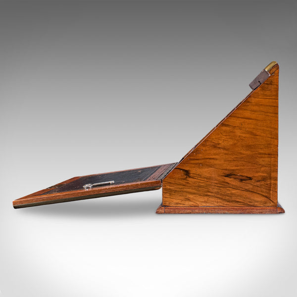 Antique Admiral's Writing Station, English, Walnut, Stationery Case, Regency