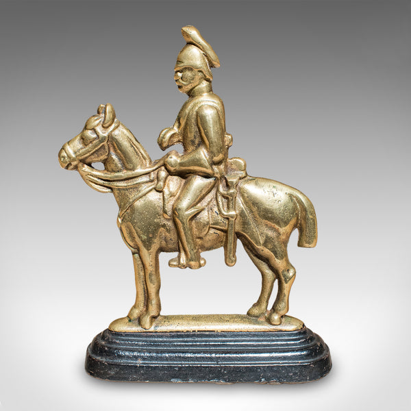 Pair of Antique Mounted Horse Rider Bookends, English, Book Rests, Victorian