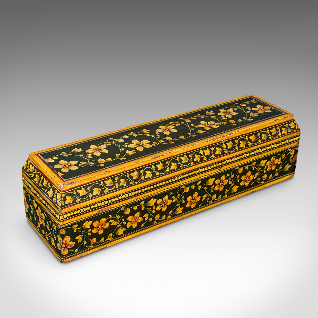Antique Calligrapher's Quill Box, Austrian, Hand Painted, Pen Case, Edwardian