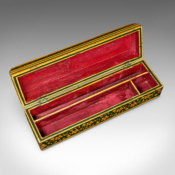 Antique Calligrapher's Quill Box, Austrian, Hand Painted, Pen Case, Edwardian