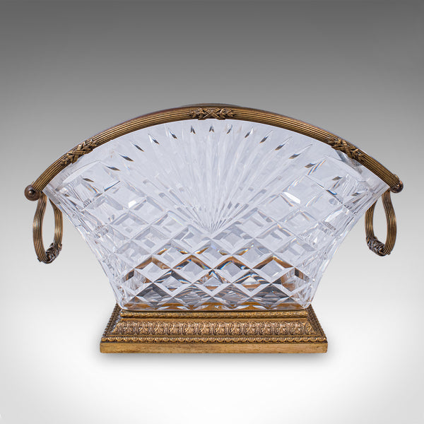 Antique Serving Dish, French, Cut Glass, Ormolu, Bowl, Empire Taste, Victorian