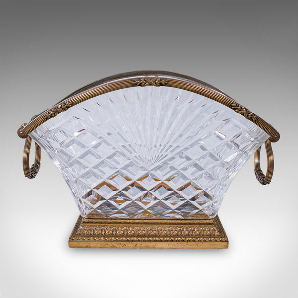 Antique Serving Dish, French, Cut Glass, Ormolu, Bowl, Empire Taste, Victorian