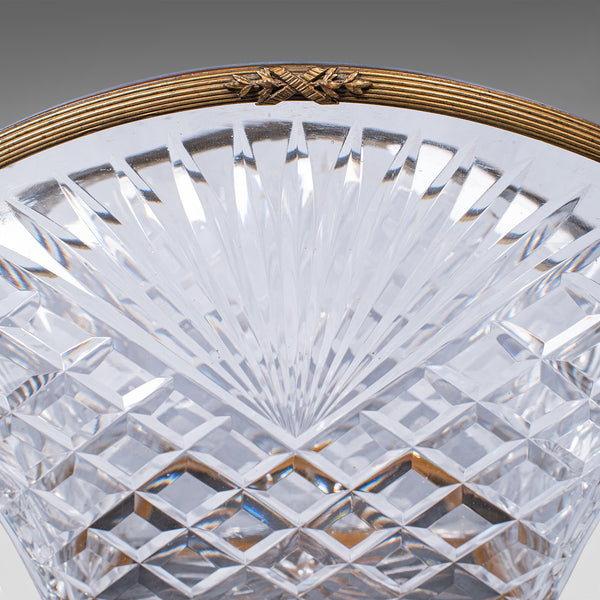 Antique Serving Dish, French, Cut Glass, Ormolu, Bowl, Empire Taste, Victorian