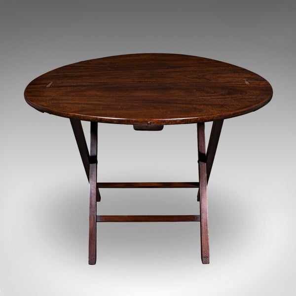 Antique Kitchen Garden Table, English, Folding, Coaching, Occasional, Edwardian