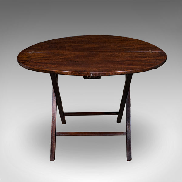 Antique Kitchen Garden Table, English, Folding, Coaching, Occasional, Edwardian