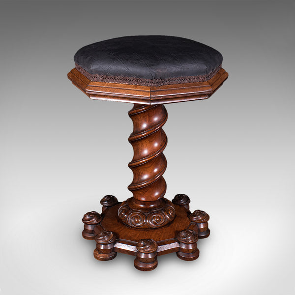 Antique Estate Chapel Organist's Stool, Scottish, Walnut Music Riser, William IV