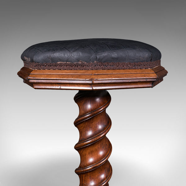 Antique Estate Chapel Organist's Stool, Scottish, Walnut Music Riser, William IV