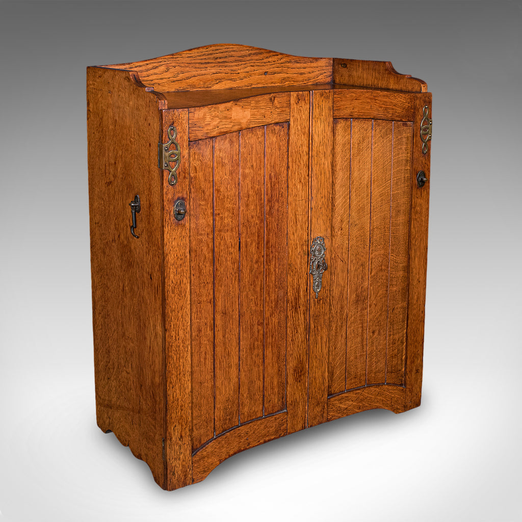 Antique Estate Gamekeeper's Cabinet, Scottish, Oak, Clerk's Cupboard, Victorian