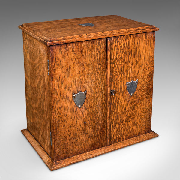Antique Cambridge Doctor's Smoking Cabinet, English, Smoker's Case, Edwardian