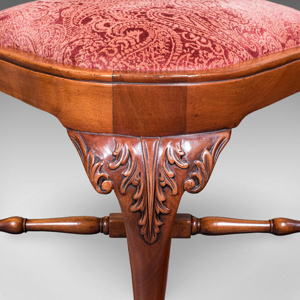 Antique Corner Armchair, English, Dressing Seat, Georgian Revival, Edwardian