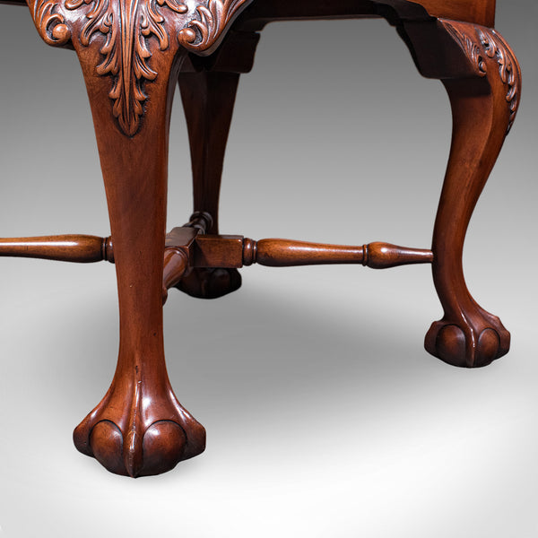 Antique Corner Armchair, English, Dressing Seat, Georgian Revival, Edwardian