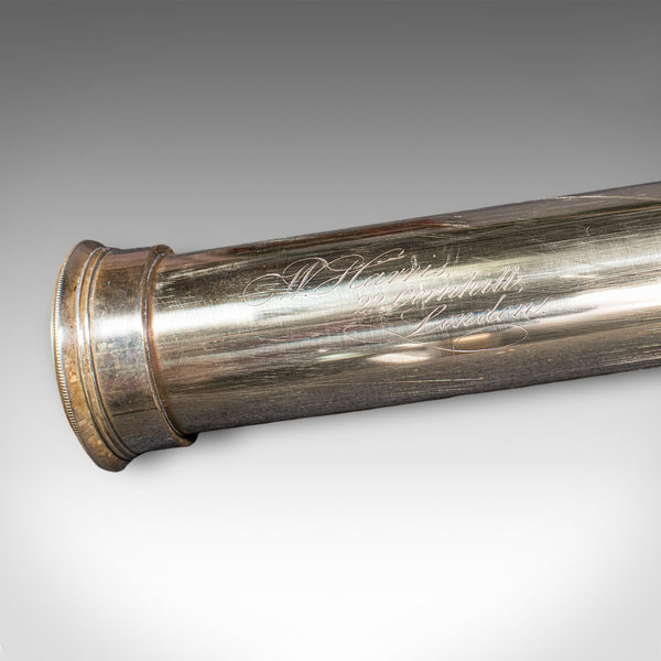 Large Antique 4 Draw Telescope, English, Maritime Spyglass, W Harris, William IV