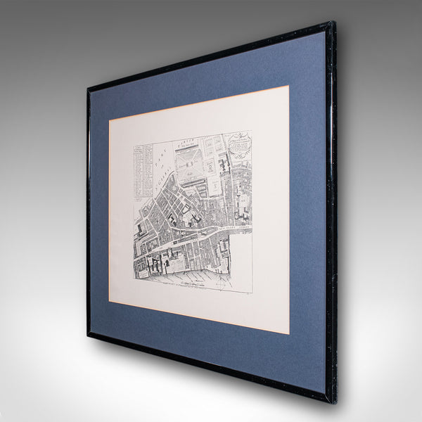 Vintage 18th Century Street Map, London, Lincoln's Inn, The Strand, Cartography