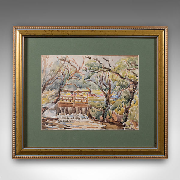 Vintage Watercolour Painting, Isle of Wight, English School, Framed Art, Dolding
