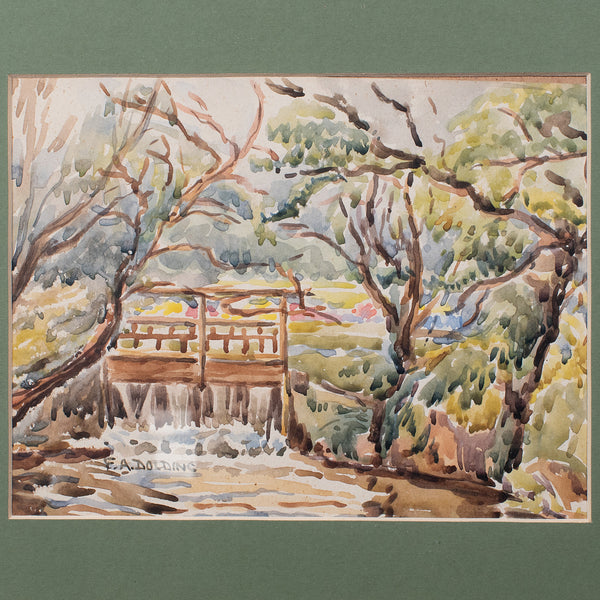 Vintage Watercolour Painting, Isle of Wight, English School, Framed Art, Dolding