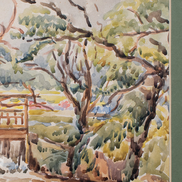 Vintage Watercolour Painting, Isle of Wight, English School, Framed Art, Dolding