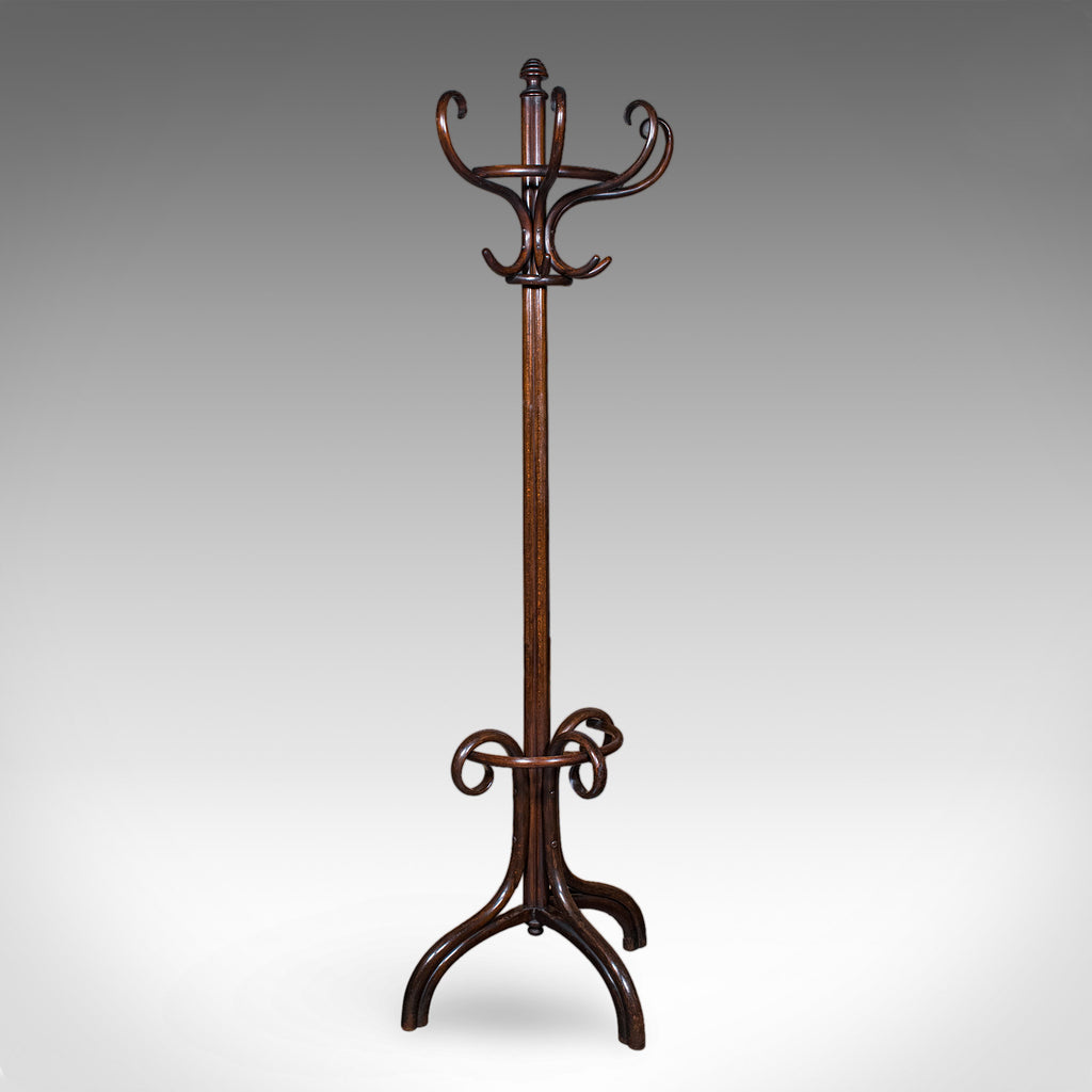 Antique Half Hall Stand, Austrian, Bentwood, Coat Tree, Rack, Thonet, Victorian