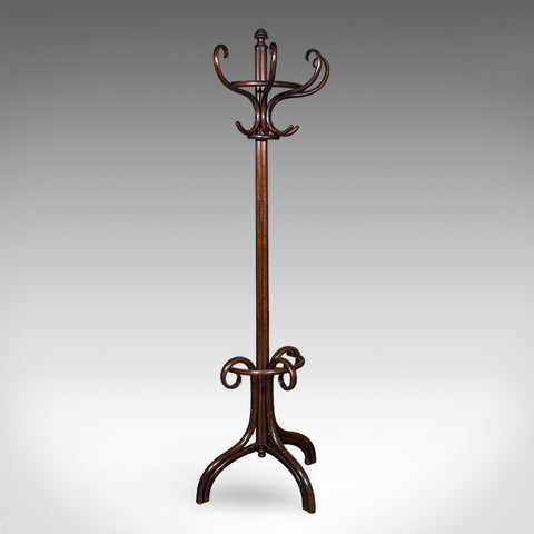 Antique Half Hall Stand, Austrian, Bentwood, Coat Tree, Rack, Thonet, Victorian