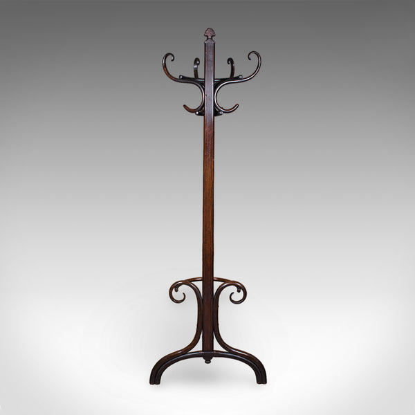 Antique Half Hall Stand, Austrian, Bentwood, Coat Tree, Rack, Thonet, Victorian