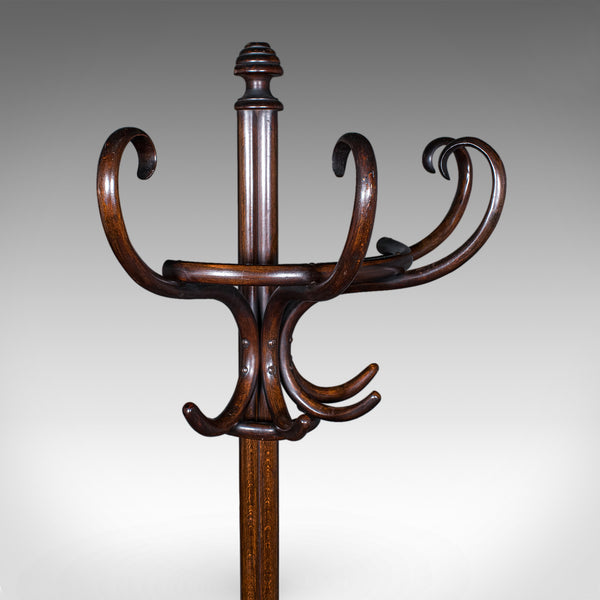Antique Half Hall Stand, Austrian, Bentwood, Coat Tree, Rack, Thonet, Victorian