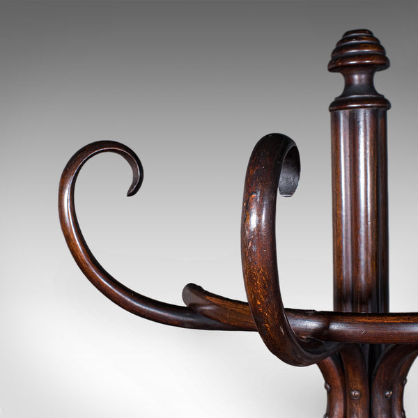 Antique Half Hall Stand, Austrian, Bentwood, Coat Tree, Rack, Thonet, Victorian