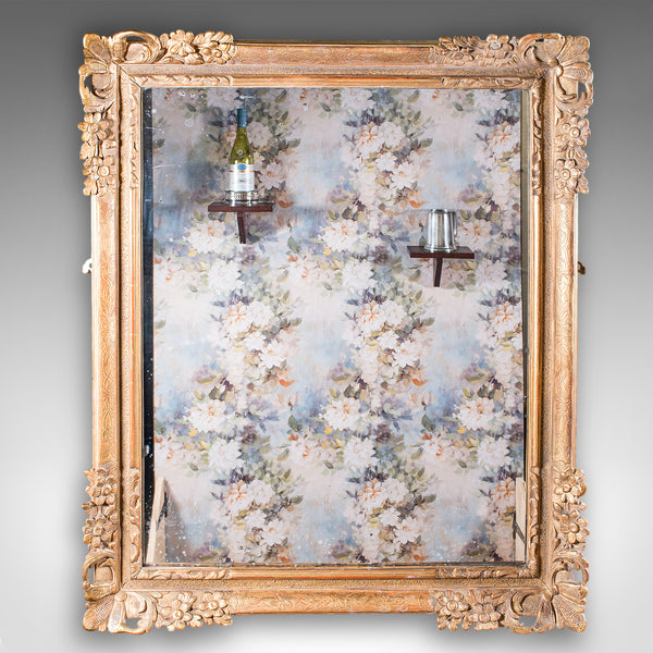 Large Pair of Antique Wall Mirrors, English, Giltwood, Dressing, Valet, Regency