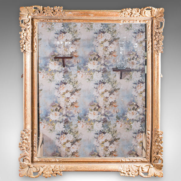 Large Pair of Antique Wall Mirrors, English, Giltwood, Dressing, Valet, Regency
