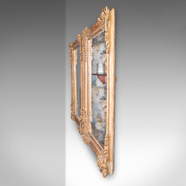 Large Pair of Antique Wall Mirrors, English, Giltwood, Dressing, Valet, Regency