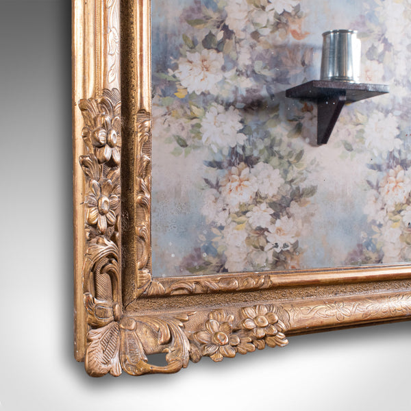 Large Pair of Antique Wall Mirrors, English, Giltwood, Dressing, Valet, Regency