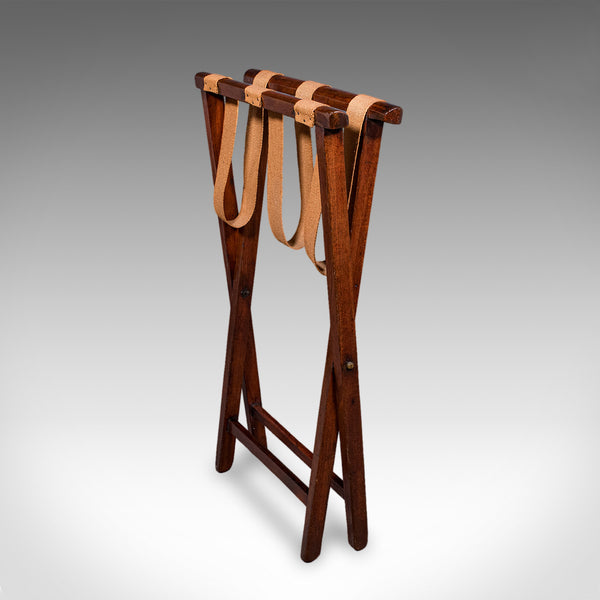Antique Butler's Tray Table, English, Serving Platter, Folding Stand, Georgian