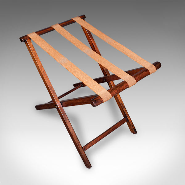 Antique Butler's Tray Table, English, Serving Platter, Folding Stand, Georgian