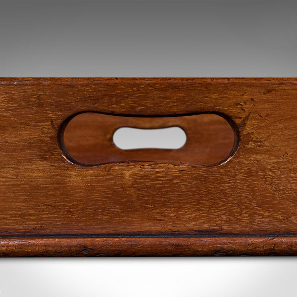 Antique Butler's Tray Table, English, Serving Platter, Folding Stand, Georgian
