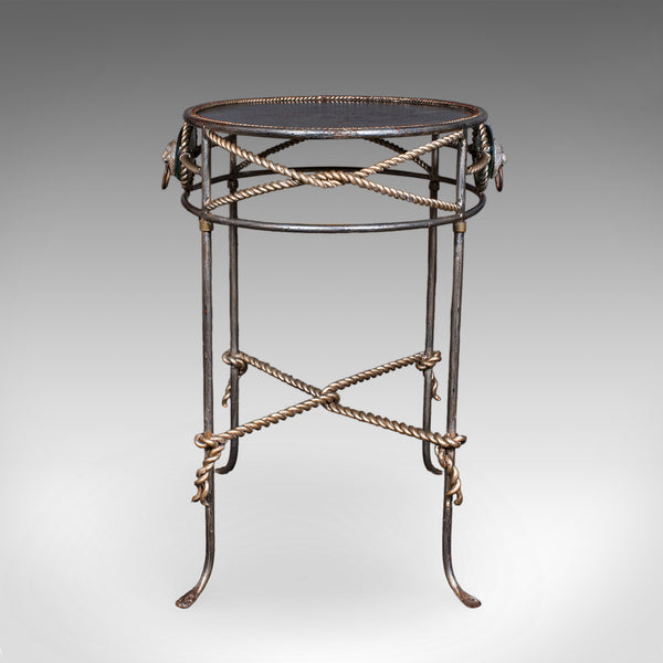 Vintage Oval Garden Table, French Cast Iron, Veranda, Porch, Serving, Occasional