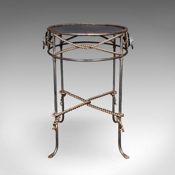 Vintage Oval Garden Table, French Cast Iron, Veranda, Porch, Serving, Occasional
