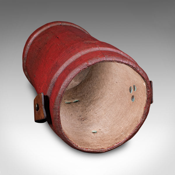 Antique Decorative Stick Stand, English, Leather, Basket, Storage Bin, C.1920