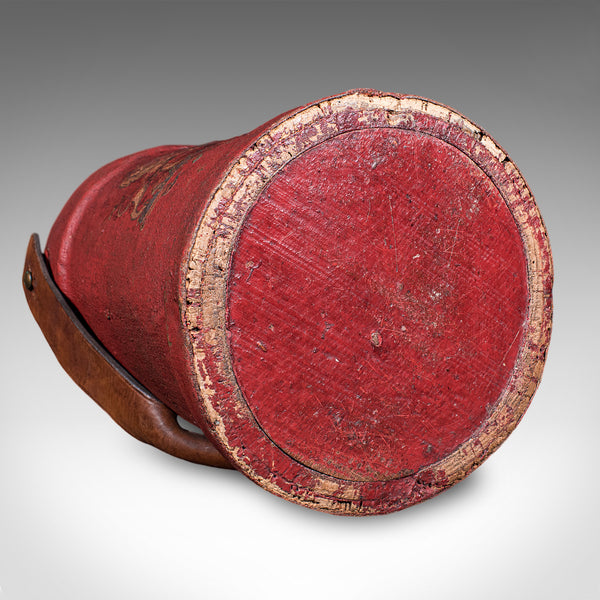 Antique Decorative Stick Stand, English, Leather, Basket, Storage Bin, C.1920