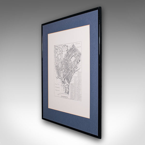 Vintage 18th Century Street Map, London, St Martins In The Field, Cartography