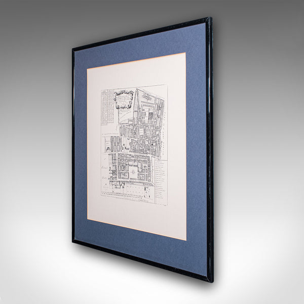 Vintage 18th Century Street Map, London, St James's Westminster, Cartography