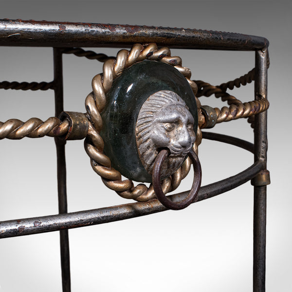 Pair of Vintage Garden Tables, French, Cast Iron, Oval, Veranda, Serving, C.1970