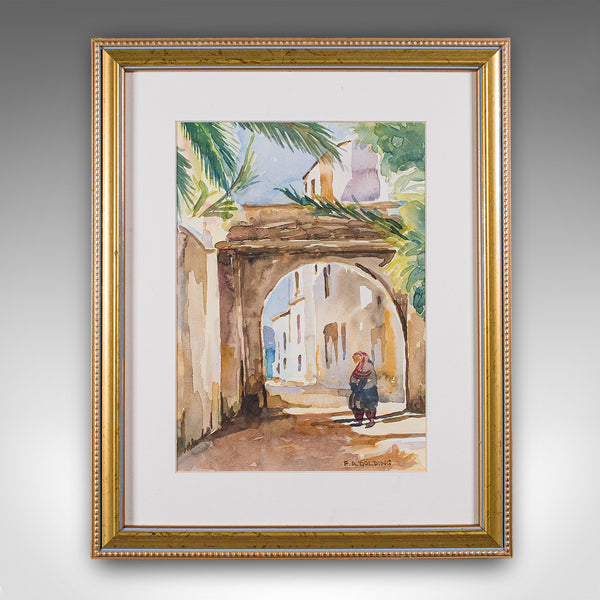Vintage Watercolour Painting, Turkey, English School, Art, Picture, FA Dolding